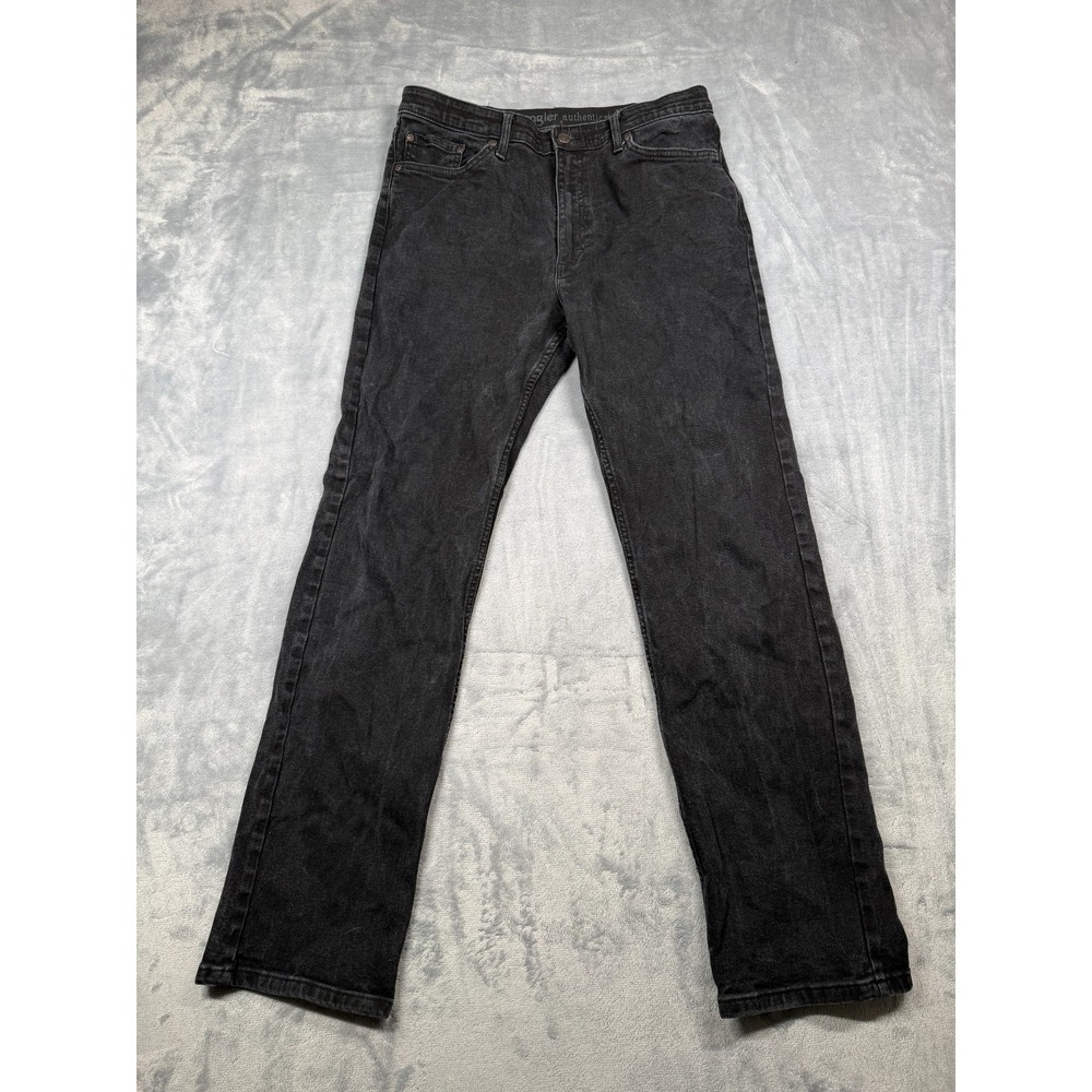 Wrangler Authentics Jeans Mens 34 Black Streetwear Straight Leg Denim 31" Inseam